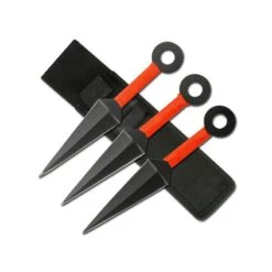 3 Couteaux De Lancer M-Tech TK0083 Paracorde Rouge