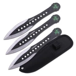 3 Couteaux De Lancer Z-Hunter Avec étui Nylon ZB-163-3BK