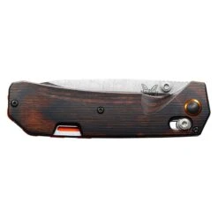 Couteau Benchmade Grizzly Creek Stabilized Wood Orange -Opinel Magasin couteau benchmade grizzly creek stabilized wood orange 2