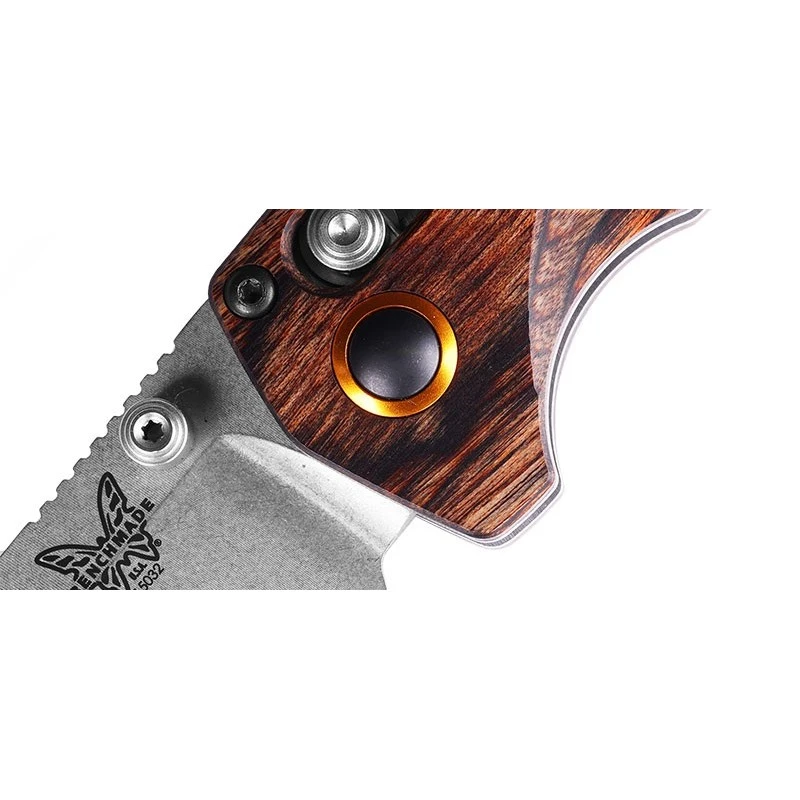 Couteau Benchmade North Fork Bois Stabilisé Drop Point 4 Couteau Benchmade North Fork Bois Stabilisé Drop Point – Image 4