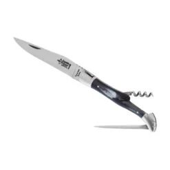 Couteau Laguiole G.David 3 Pièces Corne Mitres Inox Mat 12cm Carbone