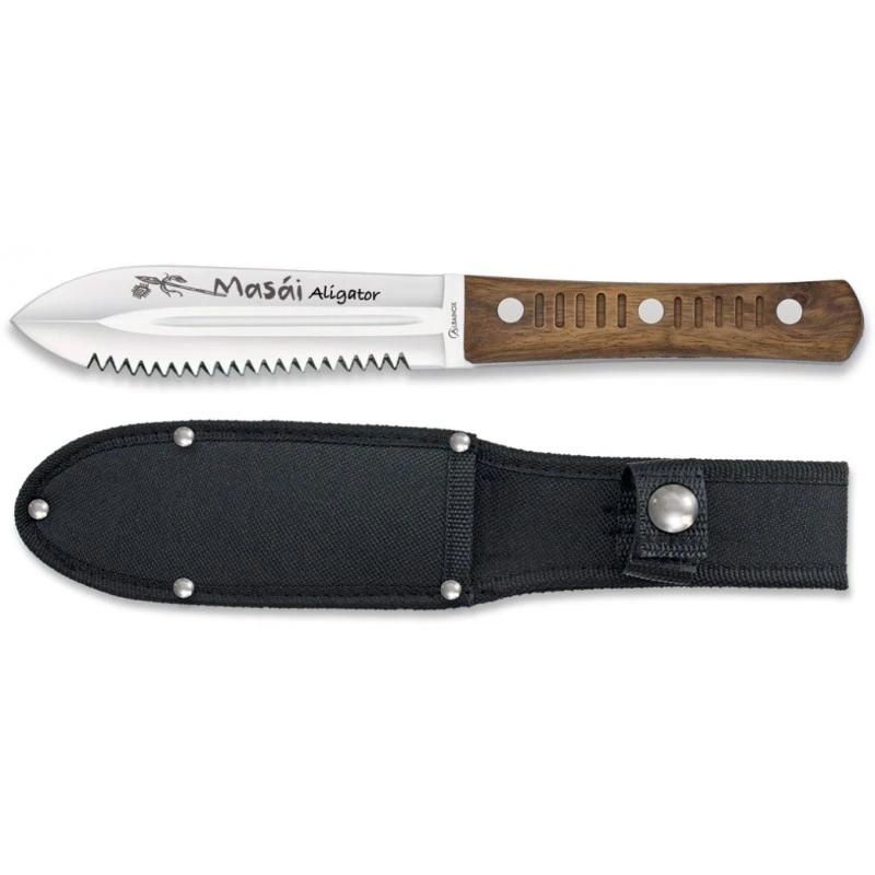 Couteau MASAI Aligator 32605 Double Tranchant 1 Couteau MASAI Aligator 32605 Double Tranchant