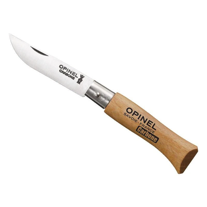 Couteau Opinel N°4 Lame Acier Carbone - Manche Hêtre 1 Couteau Opinel N°4 Lame Acier Carbone - Manche Hêtre