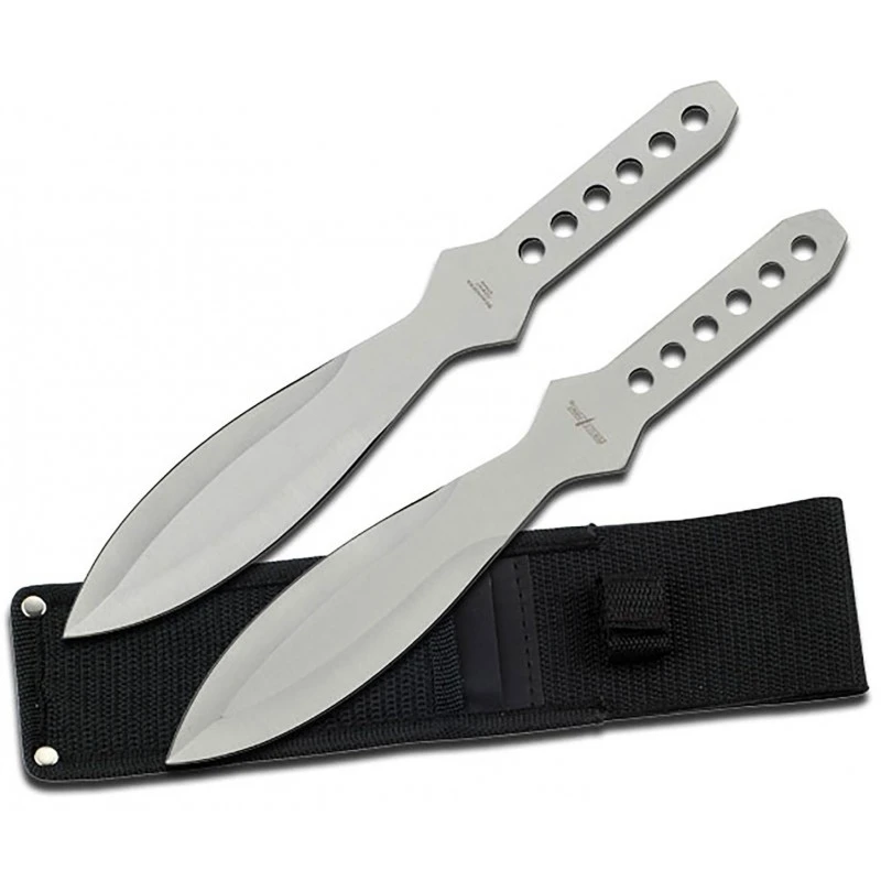Lot De 2 Couteaux De Lancer BladeUSA Acier Inox Argenté PAK-312-L2 1 Lot De 2 Couteaux De Lancer BladeUSA Acier Inox Argenté PAK-312-L2