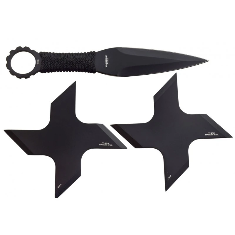 Set Perfect Point PP-127-3A - 2 étoiles Et 1 Couteau De Lancer 3 Set Perfect Point PP-127-3A - 2 étoiles Et 1 Couteau De Lancer – Image 3